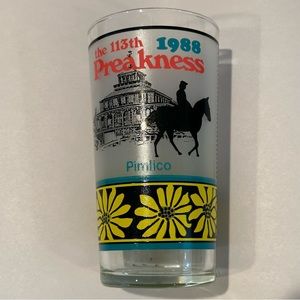 1988 Preakness Commemorative Glass